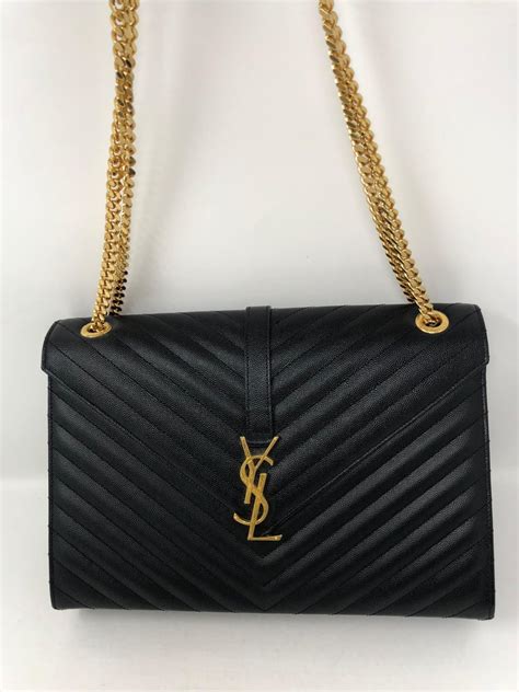 ysl clutch purse black and gold|authentic ysl handbag clutch.